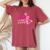 Little And Loud チアリーダー コスチューム チアリーディング 女の子 レディースオーバーサイズコンフォートTシャツ Crimson