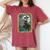 Pinup Girl 男性用 セクシーなハロウィーンの魔女 レディースオーバーサイズコンフォートTシャツ Crimson Pinup Girl 男性用 セクシーなハロウィーンの魔女 レディースオーバーサイズコンフォートTシャツ Crimson