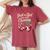 さくらんぼが大好きな女の子チェリーフルーツ好き レディースオーバーサイズコンフォートTシャツ Crimson