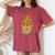 ゴッホ ひまわり ポケットアート 花柄 恋人スタイル 長袖tシャツ レディースオーバーサイズコンフォートTシャツ Crimson