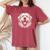 女性と男性のためのグレート ピレニーズ犬の顔のアート デザイン レディースオーバーサイズコンフォートTシャツ Crimson
