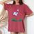 蓮の花シャツ 美しい紫蓮の花 レディースオーバーサイズコンフォートTシャツ Crimson