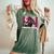 Forever Young Horse、競馬、デルマール、サンタアニタ 長袖tシャツ レディースオーバーサイズコンフォートTシャツ Moss Forever Young Horse、競馬、デルマール、サンタアニタ 長袖tシャツ レディースオーバーサイズコンフォートTシャツ Moss