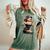 Pinup Girl ジュークボックス レコード音楽プレーヤー ヴィンテージ レディースオーバーサイズコンフォートTシャツ Moss