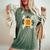 Quilters クラシック風防キルトブロック 花柄パッチワーク レディースオーバーサイズコンフォートTシャツ Moss Quilters クラシック風防キルトブロック 花柄パッチワーク レディースオーバーサイズコンフォートTシャツ Moss