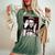 Trendy Floral Beast Girl Photo レディースオーバーサイズコンフォートTシャツ Moss