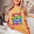 Hot Coffee Cold World レトロ コケット リボン グラフィック 長袖tシャツ レディースオーバーサイズコンフォートTシャツ Mustard