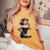 Pinup Girl ジュークボックス レコード音楽プレーヤー ヴィンテージ レディースオーバーサイズコンフォートTシャツ Mustard