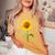 ヒマワリ 夏 花 庭 自然 レディースオーバーサイズコンフォートTシャツ Mustard