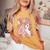 ユニコーン 4 誕生日 女の子 4 歳 馬 わたしは 4 レディースオーバーサイズコンフォートTシャツ Mustard