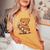 面白い花のテディベアコスチューム。 レディースオーバーサイズコンフォートTシャツ Mustard 面白い花のテディベアコスチューム。 レディースオーバーサイズコンフォートTシャツ Mustard