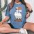 Duck You Duck レディースオーバーサイズコンフォートTシャツ Blue Jean