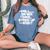 Falleven Timestand Up Eight インスピレーションスローガン レディースオーバーサイズコンフォートTシャツ Blue Jean