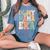 Groovy Retro In My Mom Era シャツ 母の日 母の生活 レディースオーバーサイズコンフォートTシャツ Blue Jean