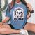 I Love My Boxer Dog Mom Dad Kawaii Dog Doodles ボクサー 犬 レディースオーバーサイズコンフォートTシャツ Blue Jean
