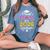 Proud Mom Of A 2026 卒業 シニア ひまわり ヒョウ ハート レディースオーバーサイズコンフォートTシャツ Blue Jean