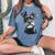シュナウザー 顔 かわいい 犬好き 男性 女性 黒 白 レディースオーバーサイズコンフォートTシャツ Blue Jean シュナウザー 顔 かわいい 犬好き 男性 女性 黒 白 レディースオーバーサイズコンフォートTシャツ Blue Jean