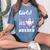 ハロウィンメイクのジョーク、女の子、面白い、英語で レディースオーバーサイズコンフォートTシャツ Blue Jean ハロウィンメイクのジョーク、女の子、面白い、英語で レディースオーバーサイズコンフォートTシャツ Blue Jean