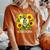82歳 祝福された愛されたひまわりの花 ハート 82歳の誕生日 レディースオーバーサイズコンフォートTシャツ Yam