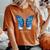 Blue Butterfly Beautiful Butterfly 長袖tシャツ レディースオーバーサイズコンフォートTシャツ Yam