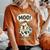 Moo 鶏 牛 農場 動物 ユーモア 男性 女性 キッズ 4 レディースオーバーサイズコンフォートTシャツ Yam Moo 鶏 牛 農場 動物 ユーモア 男性 女性 キッズ 4 レディースオーバーサイズコンフォートTシャツ Yam