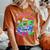 Hot Coffee Cold World レトロ コケット リボン グラフィック 長袖tシャツ レディースオーバーサイズコンフォートTシャツ Yam