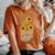ゴッホ ひまわり ポケットアート 花柄 恋人スタイル 長袖tシャツ レディースオーバーサイズコンフォートTシャツ Yam