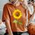 ヒマワリ 夏 花 庭 自然 レディースオーバーサイズコンフォートTシャツ Yam