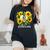 82歳 祝福された愛されたひまわりの花 ハート 82歳の誕生日 レディースオーバーサイズコンフォートTシャツ 黒