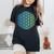 Flower Of Life 宇宙のポジティブなエネルギー フラワーオブライフ 長袖tシャツ レディースオーバーサイズコンフォートTシャツ 黒