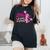 Little And Loud チアリーダー コスチューム チアリーディング 女の子 レディースオーバーサイズコンフォートTシャツ 黒