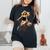 Pinup Girl 自転車 乗馬 サイクリスト ヴィンテージ レディースオーバーサイズコンフォートTシャツ 黒 Pinup Girl 自転車 乗馬 サイクリスト ヴィンテージ レディースオーバーサイズコンフォートTシャツ 黒