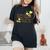 Save The Bees レディースオーバーサイズコンフォートTシャツ 黒