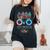 花 コペンハーゲン デンマーク デンマーク お土産 レディースオーバーサイズコンフォートTシャツ 黒
