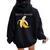 Dolce And Banana T Cute Graphic Banana レディース オーバーサイズ パーカー バックプリント 黒