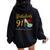 Fabulous Queen 91歳の誕生日クルーパーティ隊のお祝い 長袖tシャツ レディース オーバーサイズ パーカー バックプリント 黒 Fabulous Queen 91歳の誕生日クルーパーティ隊のお祝い 長袖tシャツ レディース オーバーサイズ パーカー バックプリント 黒