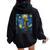 Gatto Disegno Gatto Mamma Gatto Papà Uomini Donne Bambini Gatto Divertente Felpa con cappuccio oversize da donna con stampa posteriore Black