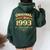 33歳 誕生日 男性女性intage 1993年1993年生まれ レトロデザインブランド レディース オーバーサイズ パーカー バックプリント ネイビーブルー