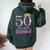 It's My 50Th Birthday Queen Tiarahoes 50歳 Old Bday ギフト レディース オーバーサイズ パーカー バックプリント ネイビーブルー