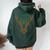 Jaegermeister Meister Deer Family Dad Mum Cheeky レディース オーバーサイズ パーカー バックプリント ネイビーブルー