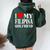 I Love My Filipina Girlfriend デザイン Best Boyfriend レディース オーバーサイズ パーカー バックプリント ネイビーブルー