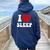 I Loveleep Heart Naps Lazy Relaxing For Men レディース オーバーサイズ パーカー バックプリント 森