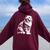Cat Dad Mom Lover – モノクロスコティッシュフォールド。 レディース オーバーサイズ パーカー バックプリント マルーン Cat Dad Mom Lover – モノクロスコティッシュフォールド。 レディース オーバーサイズ パーカー バックプリント マルーン