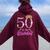 It's My 50Th Birthday Queen Tiarahoes 50歳 Old Bday ギフト レディース オーバーサイズ パーカー バックプリント マルーン
