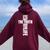 Jesus Is The Way The Truth And The Life アパレル Christian Cr レディース オーバーサイズ パーカー バックプリント マルーン Jesus Is The Way The Truth And The Life アパレル Christian Cr レディース オーバーサイズ パーカー バックプリント マルーン