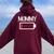 Mommy Low Battery Energy De Baja Energía Para Mamá Women Oversized Hoodie Back Print Maroon Mommy Low Battery Energy De Baja Energía Para Mamá Women Oversized Hoodie Back Print Maroon