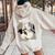Trashed Panda ミーム アライグマ 面白いアート レディース オーバーサイズ パーカー バックプリント Sand Trashed Panda ミーム アライグマ 面白いアート レディース オーバーサイズ パーカー バックプリント Sand