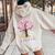 柴犬 和 桜 桜 花 木 春 レディース オーバーサイズ パーカー バックプリント Sand 柴犬 和 桜 桜 花 木 春 レディース オーバーサイズ パーカー バックプリント Sand