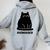 Annoyed Cat Dismissedarcastic Rolling Eyes カワイイキャット レディース オーバーサイズ パーカー バックプリント Sport Grey