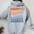 Mooneye Groovy レトロフィッシュ レディース オーバーサイズ パーカー バックプリント Sport Grey